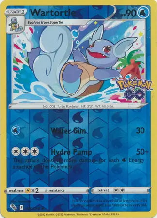 Pokémon Go Wartortle #16/78 reverse holo